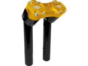 6″ Clubstyle Pullback Riser With Gold Clamp Black