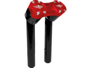 8″ Clubstyle Pullback Riser With Red Clamp Black