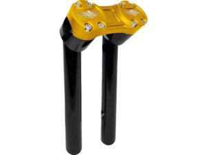 10″ Clubstyle Pullback Riser With Gold Clamp Black