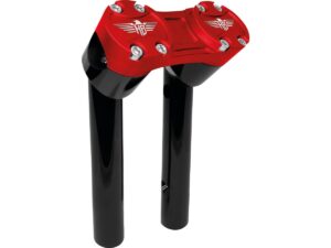 6″ Clubstyle Pullback Riser With Red Clamp Black