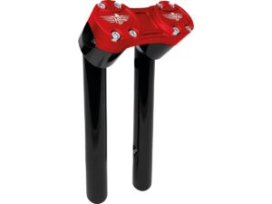 10″ Clubstyle Pullback Riser With Red Clamp Black