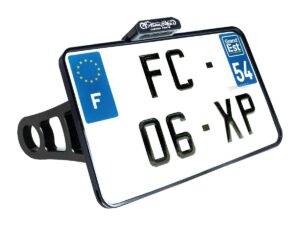 Side Mount License Plate Kit France specification 210x130mm Black Anodized