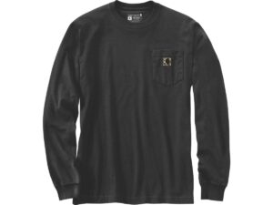 Relaxed Fit Heavyweight Long Sleeve Pocket Camo C Graphic Shirt