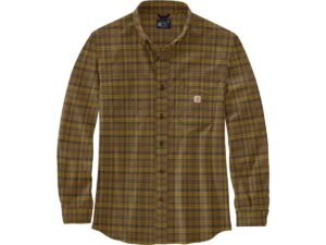 Rugged Flex Relaxed Fit Midweight Flannel Long Sleeve Plaid Shirt