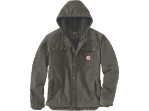 Relaxed Fit Washed Duck Sherpa-Lined Utility Jacket M Moss