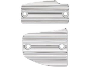 10-Gauge Front and Rear Master Cylinder Cover Kit Chrome